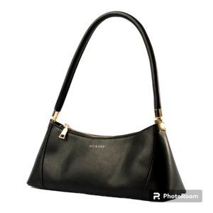 Nic &Syd black Luna crescent hobo handbag new